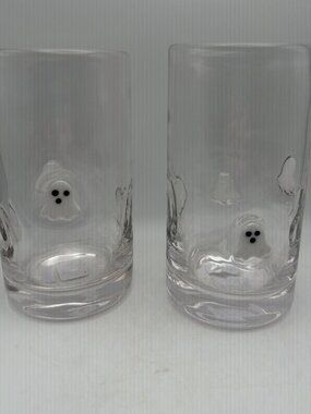 Crate & Barrel Ghost High Ball Icon Juice Glass New Set of 2